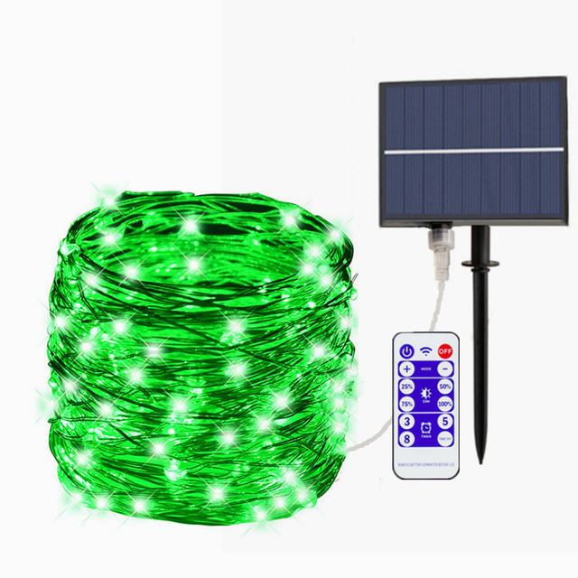 Led Light Outdoor 10m 50m Fairy Lights String with Remote Christmas Garland Solar Power Light Garden Decoration Solar Lamp