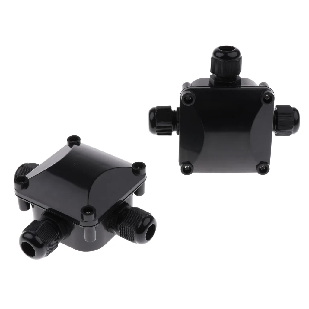High Quality 2x 3 Way IP68 Waterproof Electrical Wire Connector Junction Box