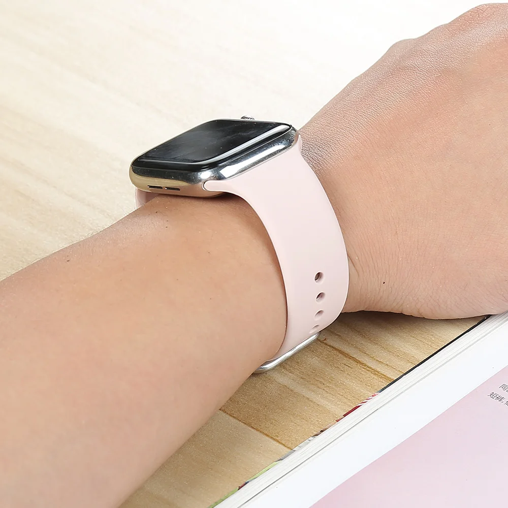 Ремешок для Apple Watch 5 40 мм 44 мм мягкий силиконовый спортивный дышащий браслет ремешок для iWatch серии 4 3 2 1 correa 38 мм 42 мм