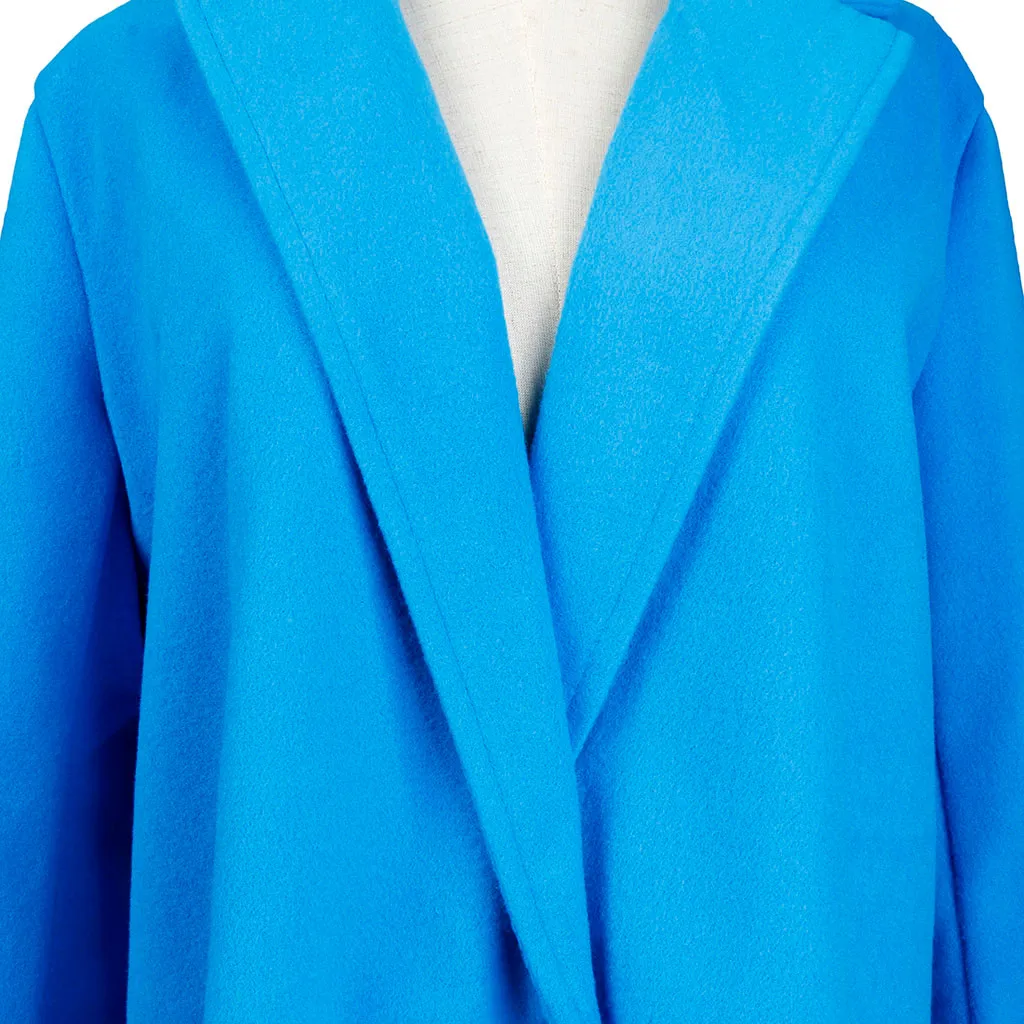KANCOOLD, женское осенне-зимнее шерстяное пальто, длинный рукав, отложной воротник, оверсайз-блейзер, верхняя одежда, куртка, элегантное Свободное пальто