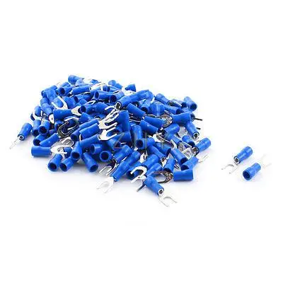 

150 Pcs 22-16AWG 8# Blue Pre Insulated Furcate Terminal Cable Connector