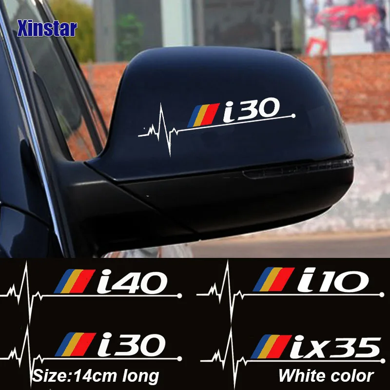 

2pcs Car rearview mirror sticker For Hyundai i10 i20 i30 i40 ix35