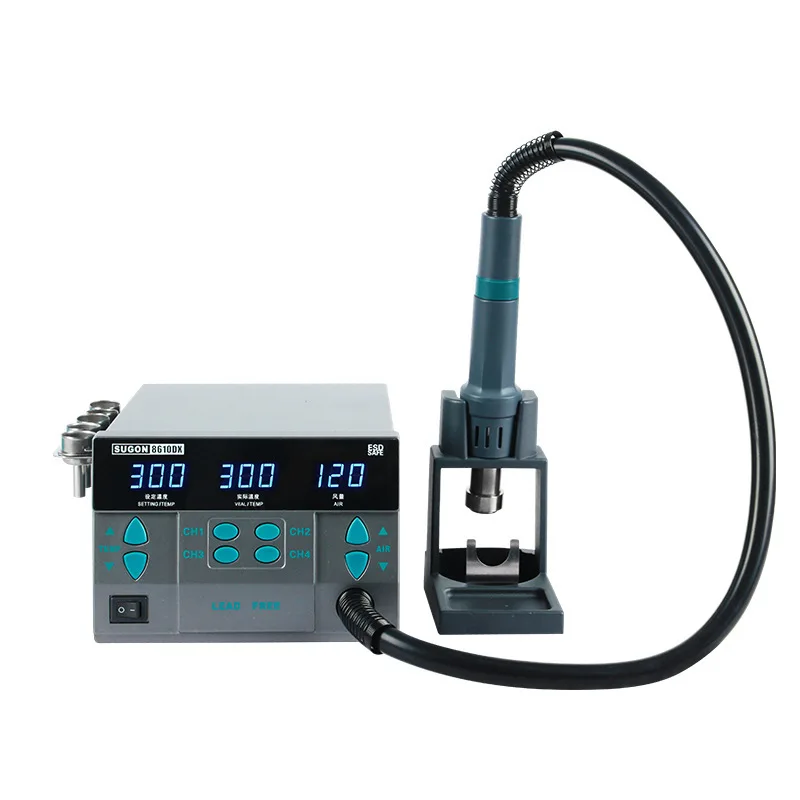 Паяльная станция для горячего воздуха SUGON 8610DX 1000 Вт светодиодный дисплей