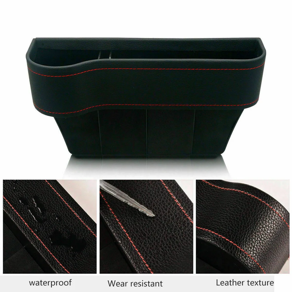 Черный Catcher Box автокресло зазор щелевой карман органайзер для хранения кожа ABS