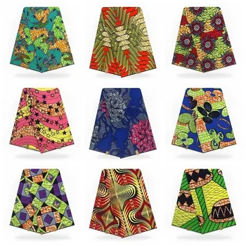 

100% Polyester Wax Prints Fabric Ankara pagne Veritable Wax High Quality 6 Yards African Fabric For Nigerian Women Party Dress