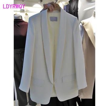

2019 new autumn casual Korean long sleeve ladies single blazer Hidden Breasted Solid Regular Notched Pockets