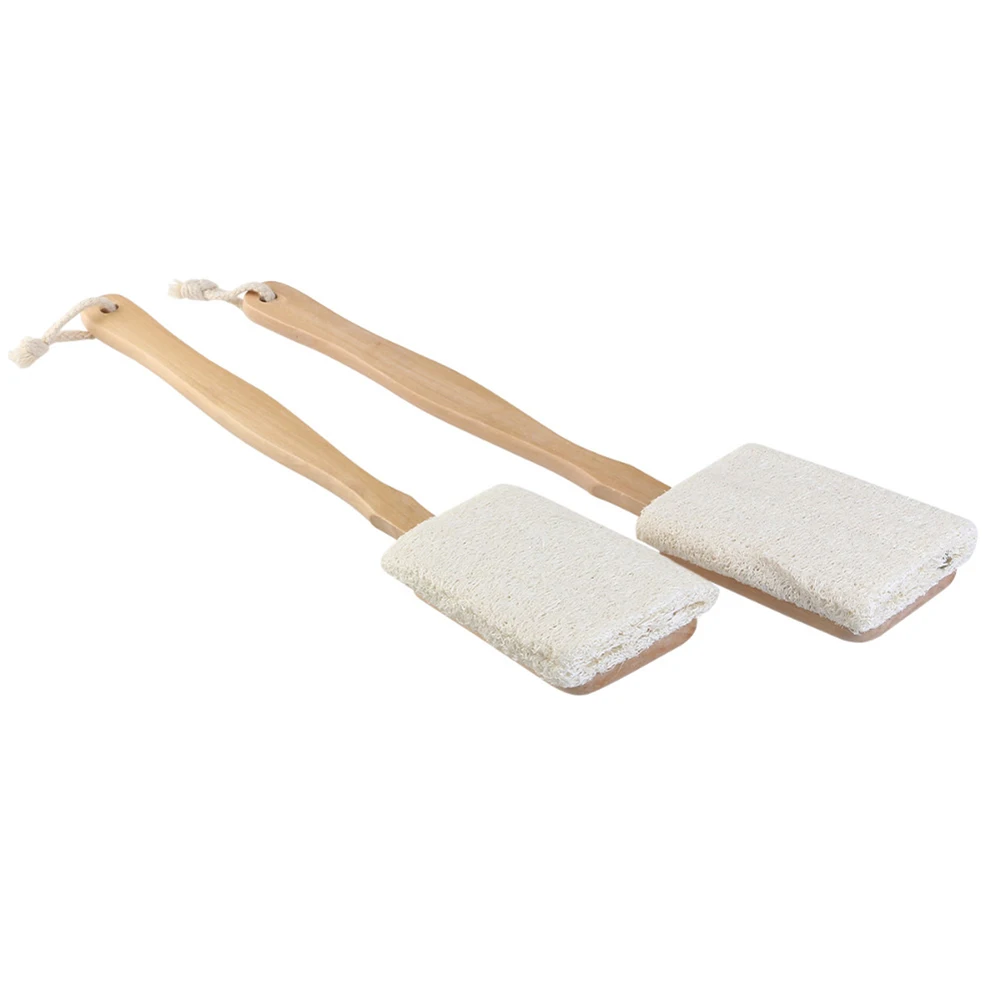 Loofah Bath Shower Brush with Long Handle Cleaning Tool Exfoliating Back Massage Supplies Madeof loofah environmentally friendly