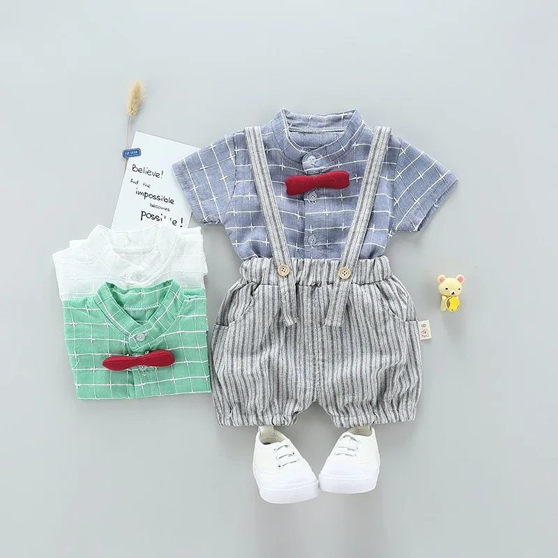 

Moon Feast Dress 1 Baby a Year of Age Birthday Infant Gentleman Short Sleeve Clothes Summer 0-3 Two-piece for Boys-