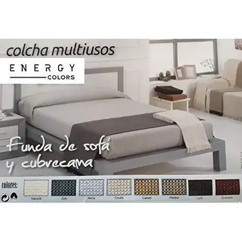 

-Gueda-bedspread Multipurpose Plaid To bed sofa Heather high quality manufactured in Spain