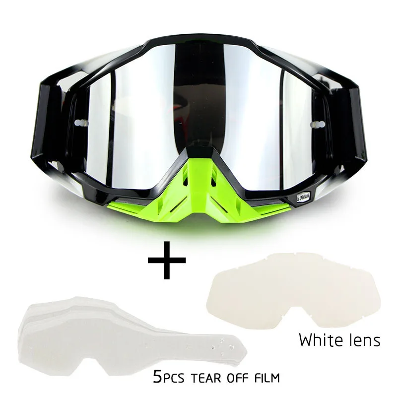 Black Green Group Gafas очки для мотокросса ATV MX внедорожные гоночные очки для мотоцикла, лыжные спортивные очки, мотоциклетные очки - Цвет: Black Green Group