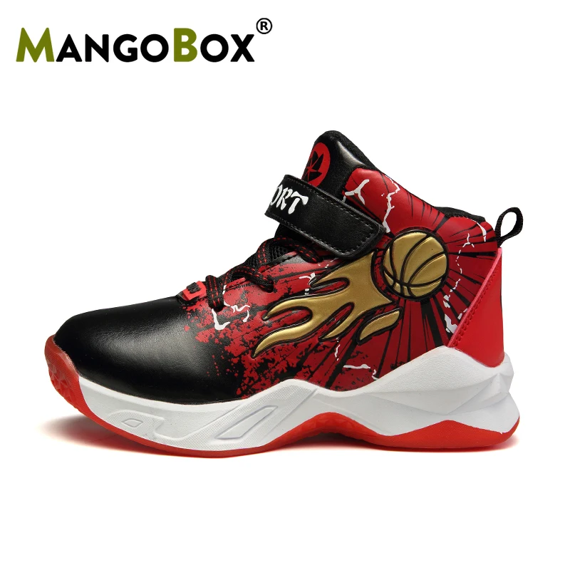 Mangobox/новый детский баскетбол, кроссовки для мальчиков 2019, дизайнерские Молодежные спортивные кроссовки, износостойкие баскетбольные