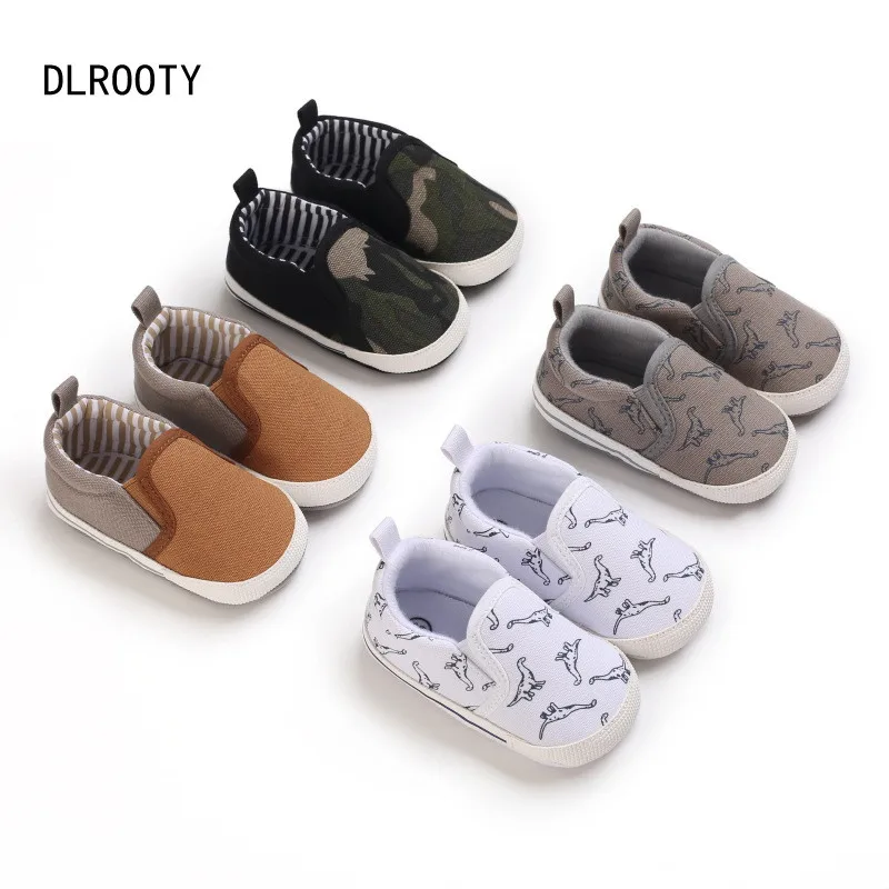 

New Baby Boy Girl Shoes Canvas Loafers Shallow Slip-On Toddler Soft Sole Anti-slip First Walkers Infant Newborn Crib Shoes