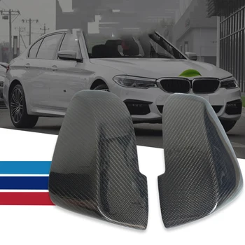 

2 Pcs Black Cover Auto Rearview Mirror Cap Covers Mirror Fit for BMW 5 6 7 series F10 F18 F12 F01