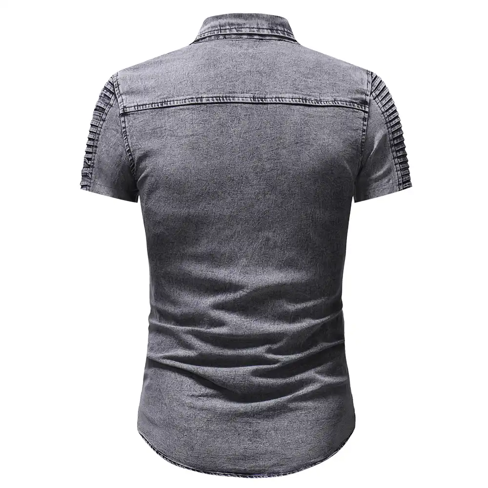 new denim clothing foreign trade short-sleeved shi