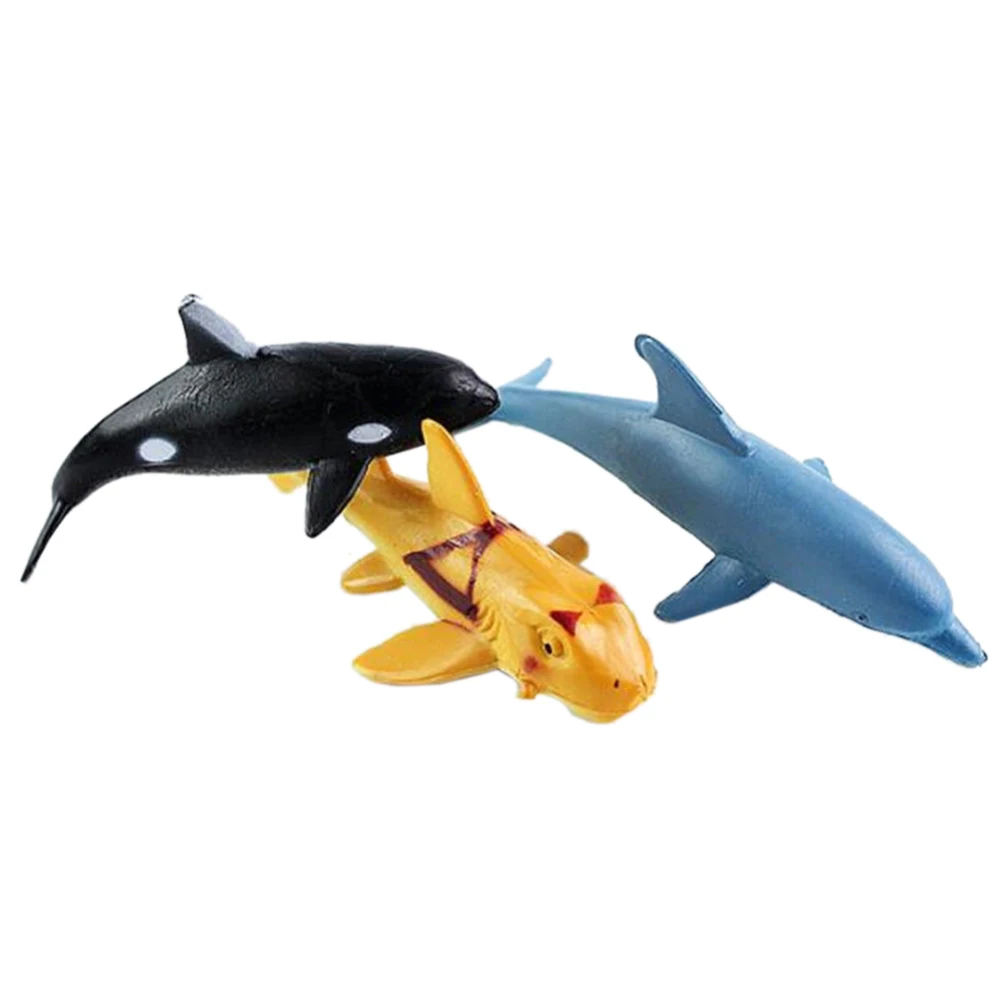 24 Pcs PVC Ocean Animals Figure Sea Creatures Model Toys Dolphin Turtle