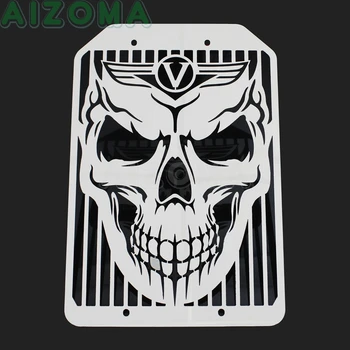 

For Kawasaki VN 1500 1700 VN1500 VN1700 Chrome Motorcycle Skull Style Radiator Grille Protector Water Cooler Grill Cover