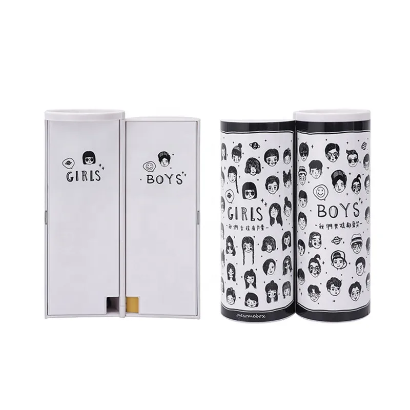 Najtaniej 2019 nowa kreatywna tablica piórnik z kalkulator na baterię słoneczną przełącznik magnetyczny Kawai długopis do kartonu Box School Writing Case Factory