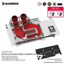Barrow 3070 GPU Water Block for ZOTAC Geforce RTX 3070 X-GAMING OC, Full Cover ARGB GPU Cooler, BS-ZOXG3070-PA