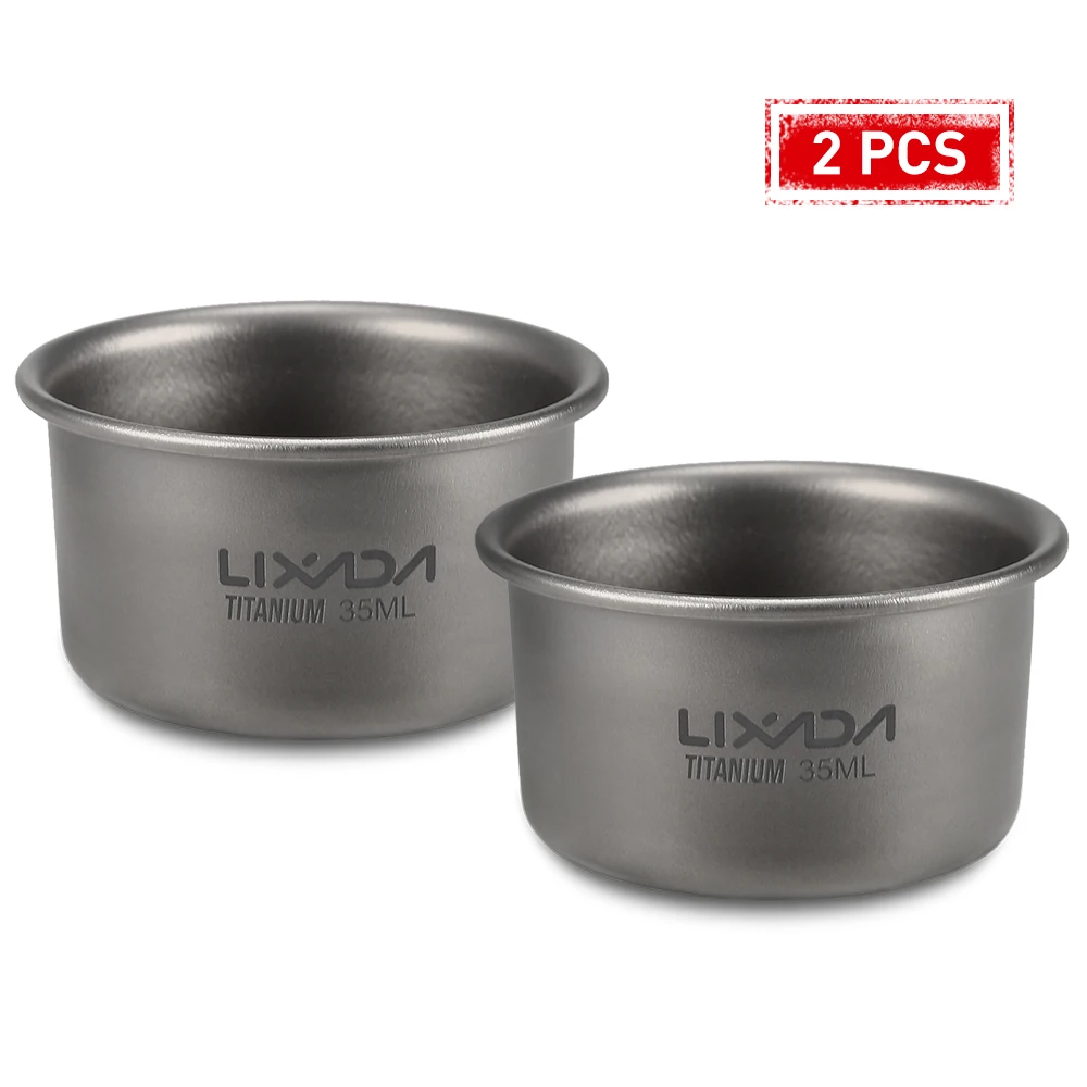 Lixada 35 мл, мини титановая чайная чашка, домашняя, офисная, уличная, походная, кофейная, чайная чашка, кружка 8 г, титановая чайная чашка
