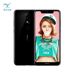 Nokia X5 4GB RAM 64GB ROM 5.86" Helio P60 Android 9 3060mAh Front 8MP Rear 13MP+5MP Dual Sim Fingerprint 4G LTE Mobile Phone