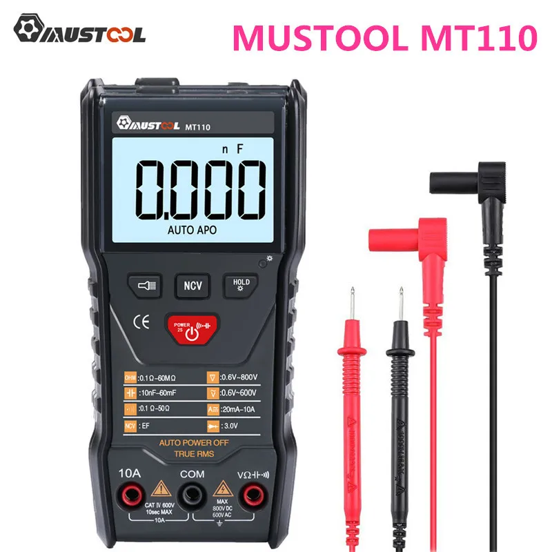 Цифровой Интеллектуальный Ручной осциллограф MUSTOOL MT8205 MT8206 MDS8207 MT108T MT110 2 в 1