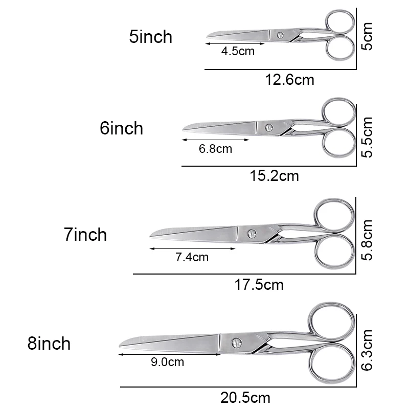 LMDZ 1 Pcs 바느질 가위 의류 가위 재단사 가위 날카로운 블레이드 바느질 가위 패브릭 양재 자수 가위