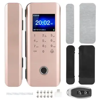 

125KHz RFID Smart Fingerprint Password ID Card Remote Control Security Glass Door Lock Opener cerradura