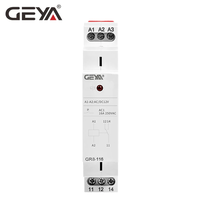 

GEYA Din Rail 48V Auxiliary Relay Intermediate Relay AC/DC48V with 1SPDT 2SPDT 8A 16A Control Relay