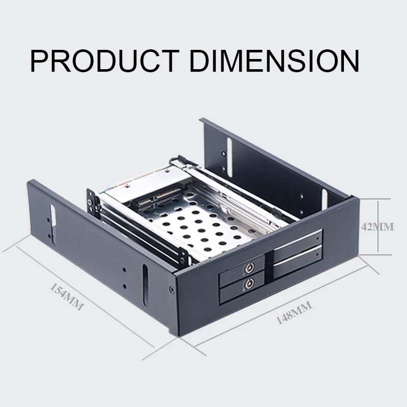 Uniatop 2x2," Алюминиевый SATA лоток-меньше горячей замены SSD HDD Мобильная стойка для 5,25" отсек оптического привода
