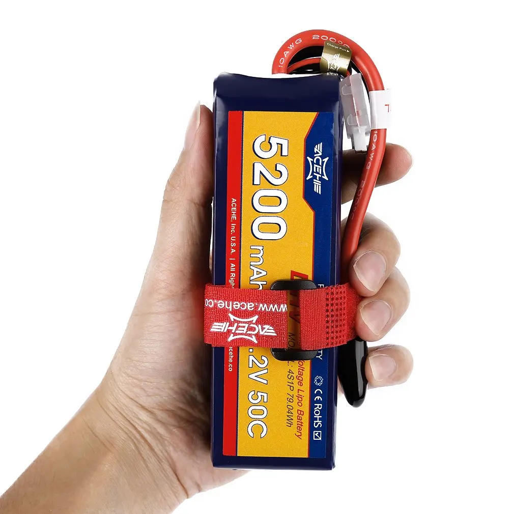 ACEHE 15,2 V 5200mAh 50C 4S1P 79.04Wh XT60 вилка высокого напряжения Lipo батарея изысканно спроектированная прочная
