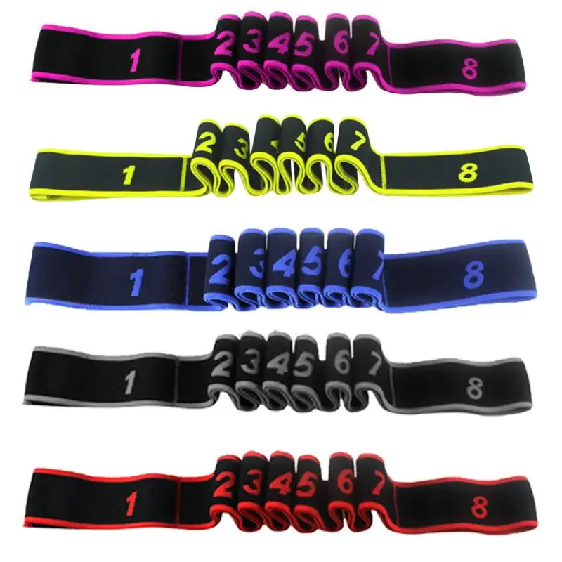 Yoga Pull Strap Belt Polyester Latex Elastic Latin Dance Stretching Band Loop Yoga Pilates Gym Fitness Exercise Resistance Bands