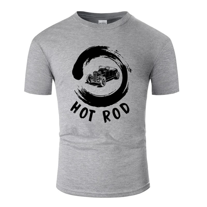 Men-Gray Hot rod круг подарок автомобиля Гонщик Футболка для мужчин и женщин узор Унисекс Мужская футболка с круглым вырезом короткий рукав Одежда высшего качества - Цвет: Men-Gray