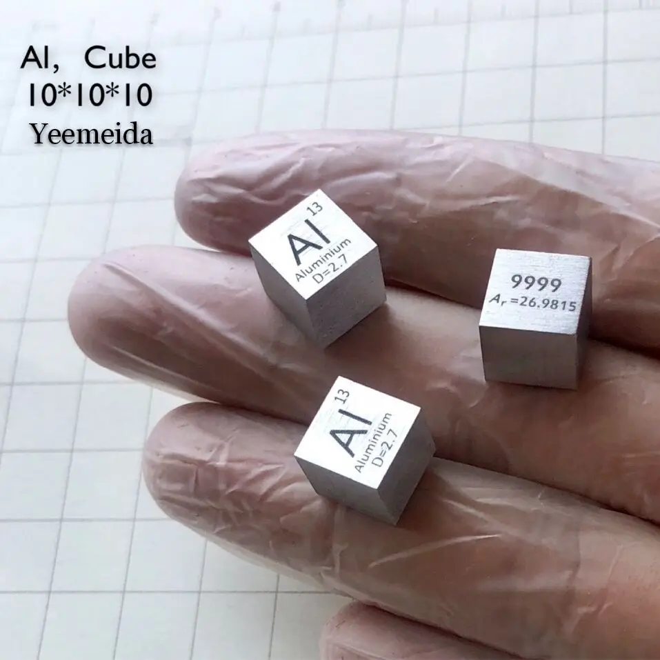 10 мм Плотность куб ванадия ниобия тантал молибдена хрома вольфрама титана циркония гафния сурьмы алюминия 99.95 - Цвет: 1PCS Aluminium (Al)