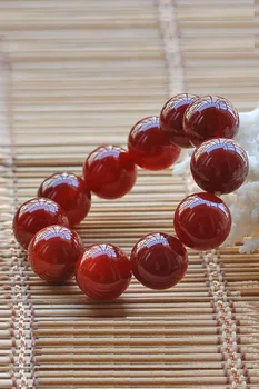 

Red Agate Bracelet Black Snow Hand String Lovers Ornaments Men And Women Beads Hand String Single Circle Mill Finish Ball