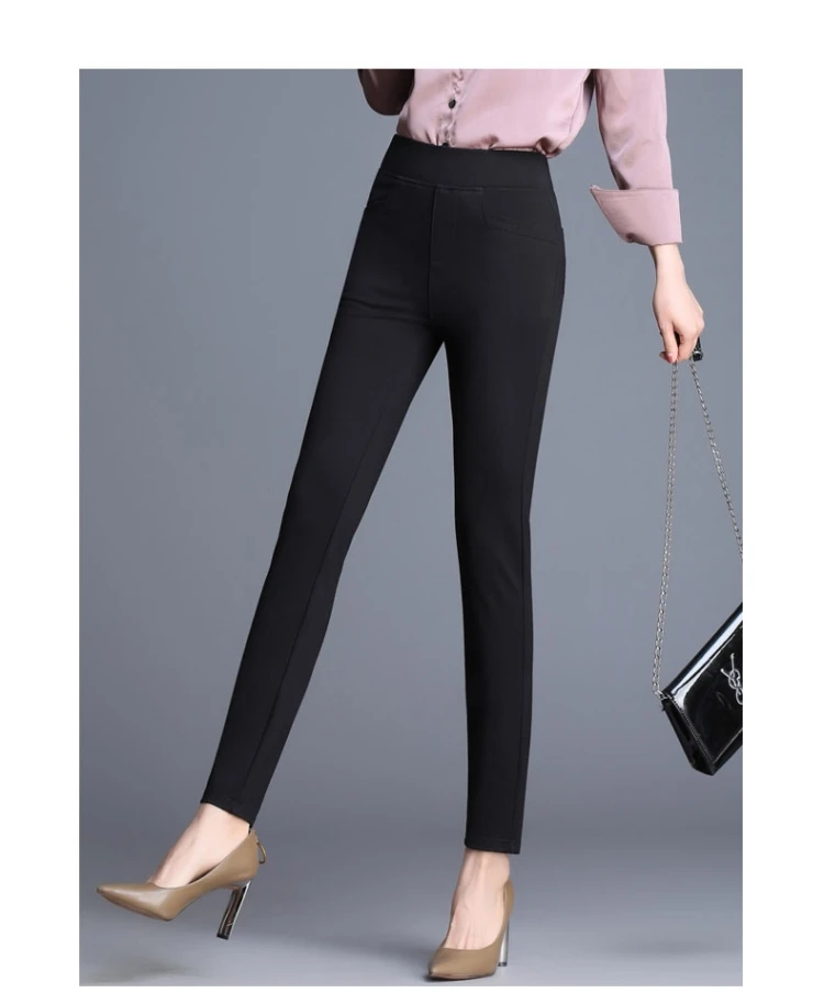 Брюки женские pantalon femme Брюки Женские панталоны mujer cintura alta офисные женские длинные узкие Брюки Большие размеры 6528 50