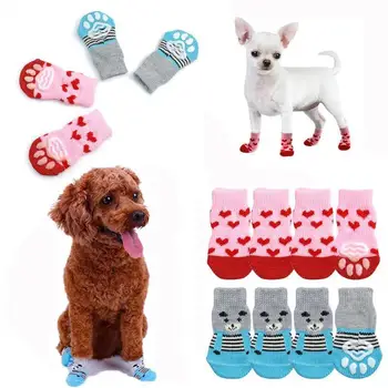 

Anti-Slip Knit Socks Small Pet Cat Shoes Dog Winter Shoes Chihuahua Shoes Thick Warm Paw Protector Dog Socks Booties Accessories