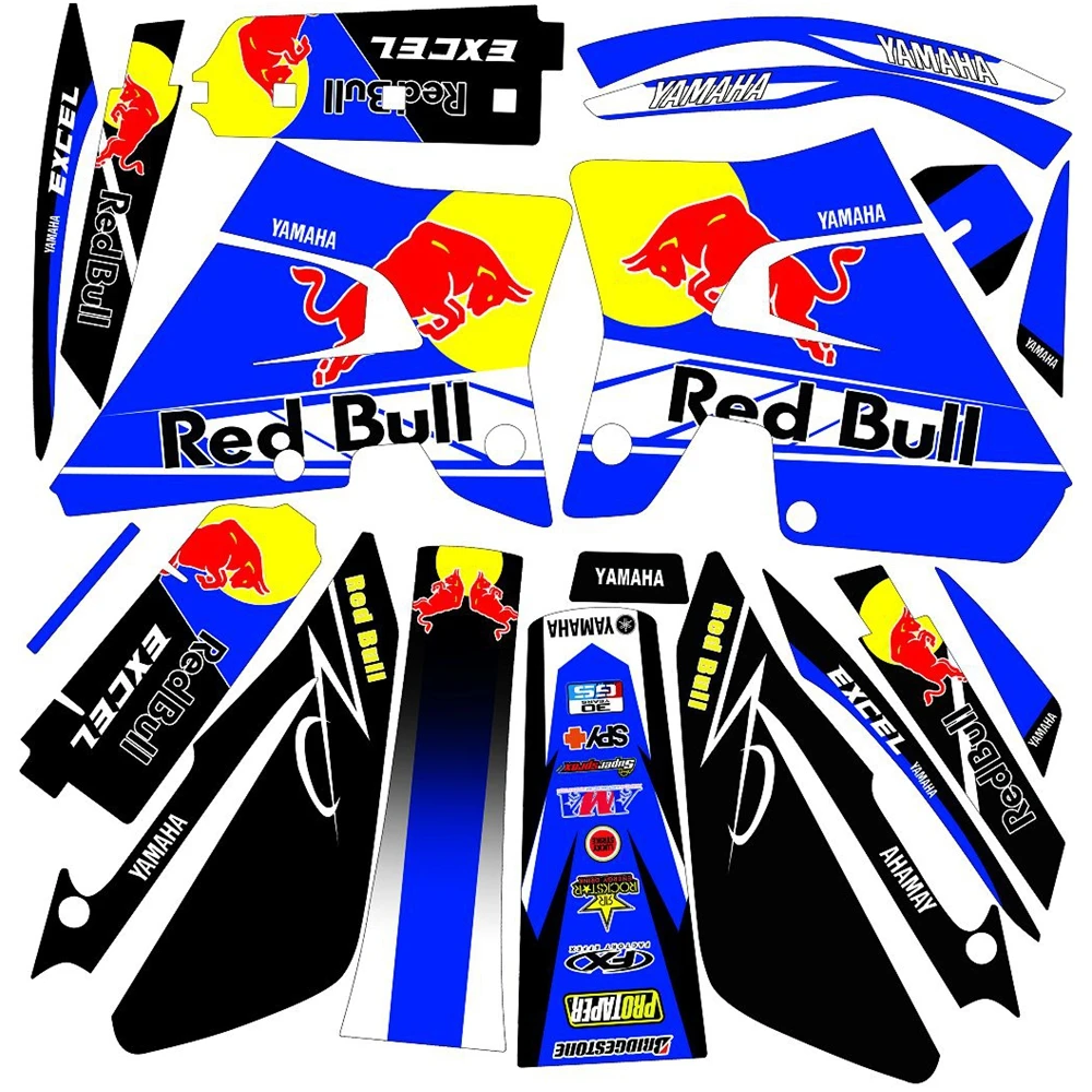 

New Bull Full Graphics Decals Stickers Custom Number Name 3M Bright Stickers Waterproof For YAMAHA DT200WR