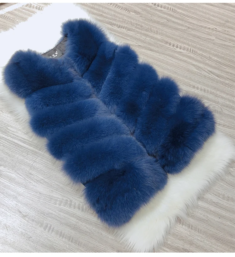 new real natural whole fur six-section fox vest ladies winter long warm fashion vest