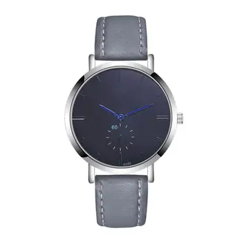 

Men's Watches Wrist Analog Quartz Business Wristwatch Round Dial with PU Leather Band LXH