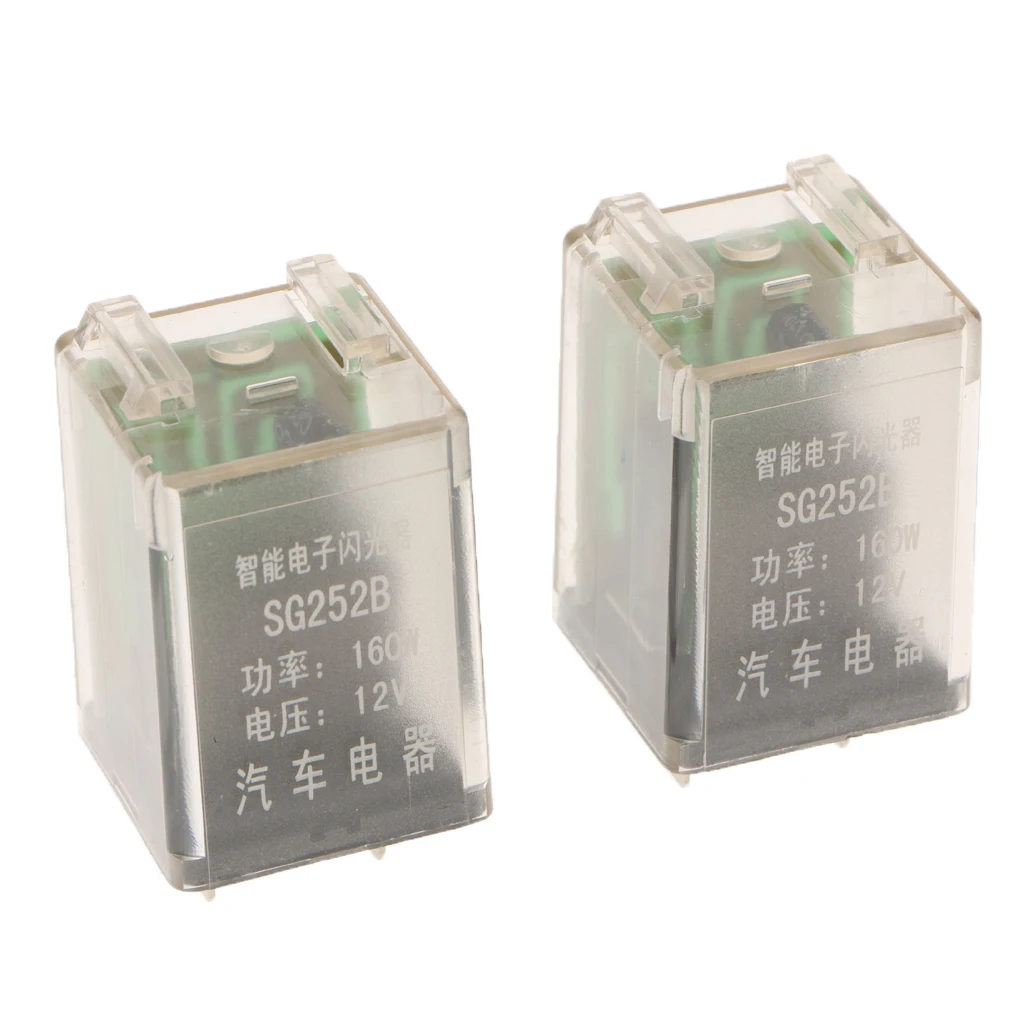 1 Pair Car 3-pin Electronic LED 12V Flasher Relay Fix for Turn Signal Blinker