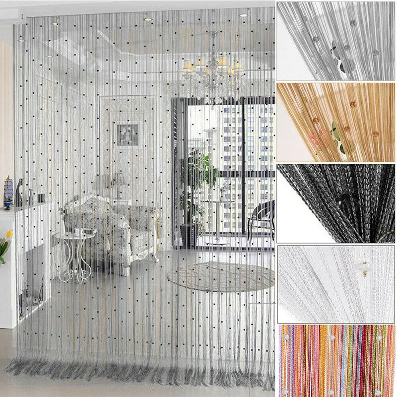 100*200cm Window Curtain Crystal Beaded String Partition Door