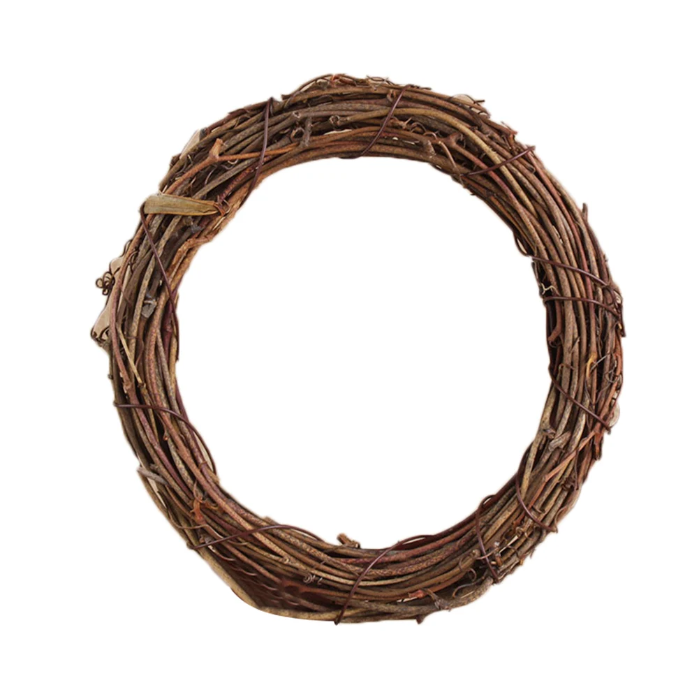 

Retro Christmas Wreath Hang Natural Garland Dried Rattan Xmas Home Wall Decor JS22