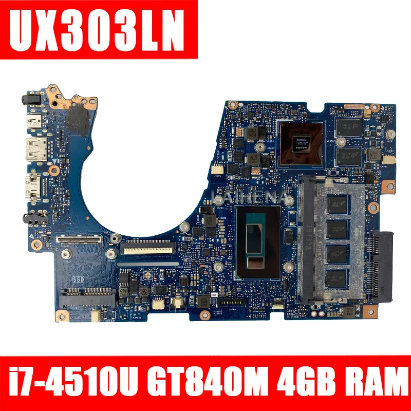 

UX303LN motherboard with i7-4510U CPU 4G RAM for ASUS UX303LB UX303LNB UX303LN UX303L U303L Laptop mainboard UX303L Motherboard