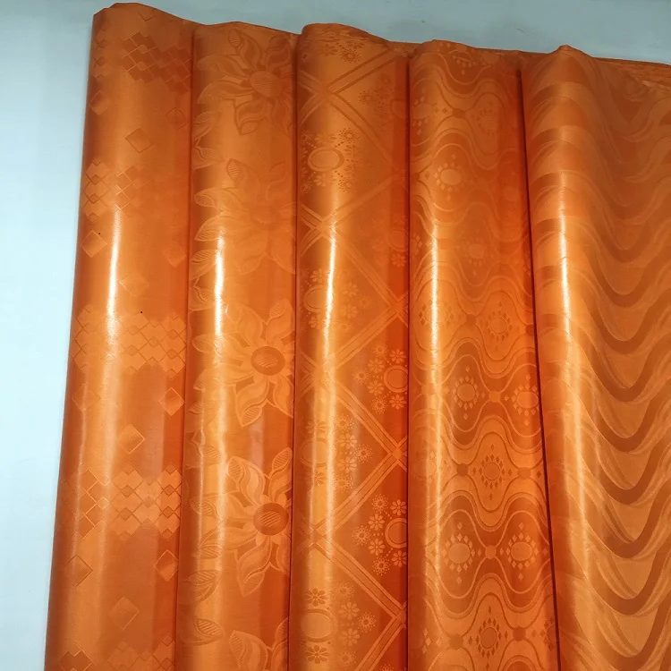 10B Orange 160 см ширина морская парча ткань 100 хлопок Базен Riche Getzner качество Африканский Базен Riche ткань - Цвет: 10B Orange
