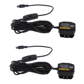 

2pcs Cheap Car OBD Buck Wire 12/24V to 5V Dash Camera Hardwire Adapter Step Down Cable for DVR GPS