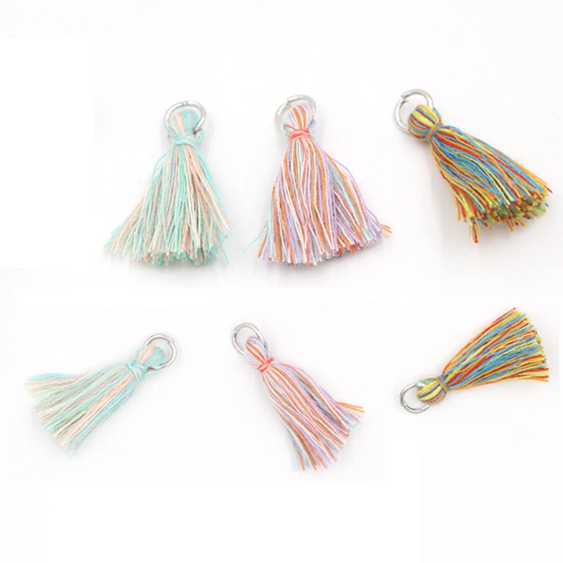 

Mix 3 Color Cotton Rainbow Colorful Tassel 30mm Tassel Charm For Jewelry Bracelet Earring Necklace Charms Cell Phone Accessories