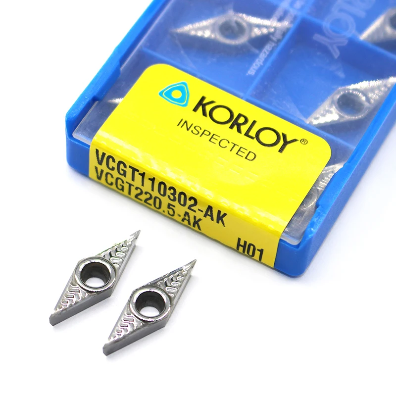 

VCGT110302 VCGT110304 VCGT110308 AK H01 100% original Insert CNC Lathe Tool Aluminum Alloy Insert Carbide Internal Turning Tool