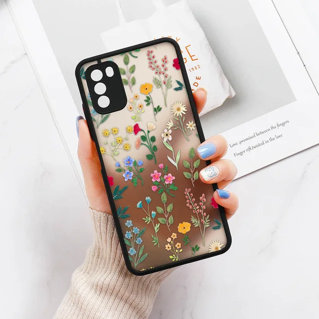 Redmi Note 10 Pro Case Poco X3 Pro Case Floral Fundas For Xiaomi 11T Redmi Note 11 8 9 Pro 9A 9T Poco F3 M3 M4 Mi 11 Lite Cover 5U152