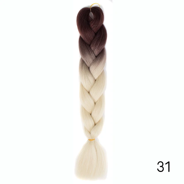 YXHAIR 100g 48 Inch Synthetic Jumbo Box Braids Expression Crochet Hair Extension for Women Pre Stretched Yaki Ombre B39