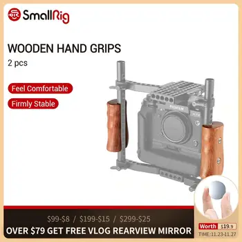 

SmallRig Dslr Wooden handle 2 Pcs Pack Left and Right Camera Stabilizer Handle for DSLR Cage Smallrig Camera Cage Handgrip- 1751